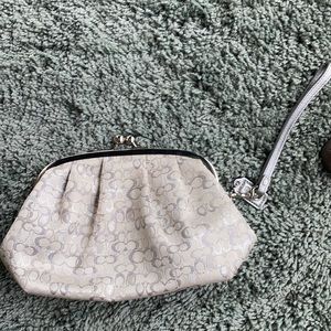 Coach Grey Wristlet/Clutch